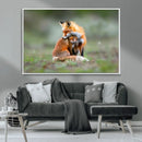 Heartwarming Fox and Baby Cub Wall Art | Ready to Hang