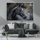 Large Abstract Horse Wall Art Canvas Print | Farmhouse Wall