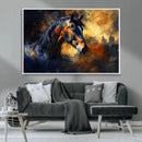 Abstract Horse Art Print - Abstract Canvas Wall Art |