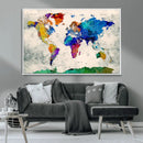 World Map Canvas Print – Framed Travel Map Wall Art for by MyGreatCanvas | Canvas Wall Art Prints | Photo Prints & Wall Decor