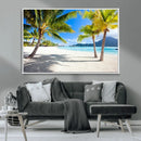 Blue Beach and Sea Wall Art Canvas Print by MyGreatCanvas | Canvas Wall Art Prints | Photo Prints & Wall Decor