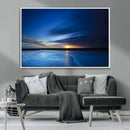 Blue Sunset Ocean Canvas Wall Art Print – Serene Coastal by MyGreatCanvas | Canvas Wall Art Prints | Photo Prints & Wall Decor