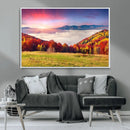 Autumn Mountain Foggy Landscape Wall Art Canvas Print | by MyGreatCanvas | Canvas Wall Art Prints | Photo Prints & Wall Decor