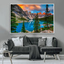 Canadian Rockies Moraine Lake Wall Art Canvas Print, Pine