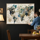 Framed Vintage World Map Wall Art – Abstract Map Canvas by MyGreatCanvas | Canvas Wall Art Prints | Photo Prints & Wall Decor