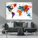 World Map Canvas Print – Framed Travel Map Wall Art for by MyGreatCanvas | Canvas Wall Art Prints | Photo Prints & Wall Decor