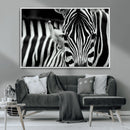 Zebra Wall Art – Zebra Close Up Wall Art – Framed Black by MyGreatCanvas | Canvas Wall Art Prints | Photo Prints & Wall Decor