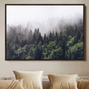Misty Forest Wall Art Canvas Print – Foggy Pines Pine Valley
