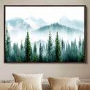 Pine Forest Wall Art Canvas Print – Misty Mountains Foggy by MyGreatCanvas | Canvas Wall Art Prints | Photo Prints & Wall Decor