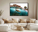 Sea Turtle Wall Art Canvas Print – Framed Ocean Life