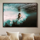 Vibrant Aquatic Motion Wall Art Canvas Print – Framed