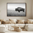 Bison in Prairie Wall Art Canvas Print – Framed Rustic by MyGreatCanvas | Canvas Wall Art Prints | Photo Prints & Wall Decor