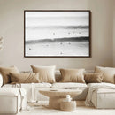 Black White Ocean Wall Art Canvas Print – Framed Coastal by MyGreatCanvas | Canvas Wall Art Prints | Photo Prints & Wall Decor