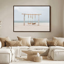 Beach Swing Wall Art Canvas Print – Framed Quiet Beach Art by MyGreatCanvas | Canvas Wall Art Prints | Photo Prints & Wall Decor