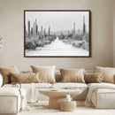 Winter Wall Art Canvas Print – Framed Cactus Path Art by MyGreatCanvas | Canvas Wall Art Prints | Photo Prints & Wall Decor