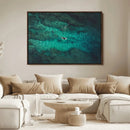 Ocean Surf Wall Art Canvas Print – Framed Vibrant Blue by MyGreatCanvas | Canvas Wall Art Prints | Photo Prints & Wall Decor