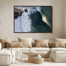 Nazare Coast Wall Art Canvas Print – Framed Aerial Ocean Art by MyGreatCanvas | Canvas Wall Art Prints | Photo Prints & Wall Decor