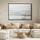 Surfer Silhouette Wall Art Canvas Print, Framed Calm Ocean by MyGreatCanvas | Canvas Wall Art Prints | Photo Prints & Wall Decor