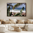 Tropical Shoreline Wall Art Canvas Print – Framed Surfer by MyGreatCanvas | Canvas Wall Art Prints | Photo Prints & Wall Decor