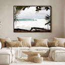 Tropical Surf Wall Art Canvas Print – Framed Palm Tree View by MyGreatCanvas | Canvas Wall Art Prints | Photo Prints & Wall Decor