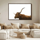 Longhorn Cow Wall Art Canvas Print – Framed Western Animal by MyGreatCanvas | Canvas Wall Art Prints | Photo Prints & Wall Decor