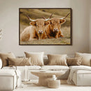 Highland Cow Wall Art Canvas Print – Framed Rustic Animal by MyGreatCanvas | Canvas Wall Art Prints | Photo Prints & Wall Decor