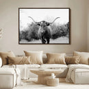 Longhorn Photography Wall Art Canvas Print – Framed Western by MyGreatCanvas | Canvas Wall Art Prints | Photo Prints & Wall Decor