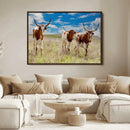 Texas Longhorn Wall Art Canvas Print – Framed Western Decor by MyGreatCanvas | Canvas Wall Art Prints | Photo Prints & Wall Decor