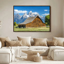 Mountain Barn Scene Wall Art Canvas Print – Framed Rustic by MyGreatCanvas | Canvas Wall Art Prints | Photo Prints & Wall Decor