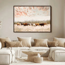 Cow Herd Wall Art Canvas Print – Framed Farmhouse Cattle by MyGreatCanvas | Canvas Wall Art Prints | Photo Prints & Wall Decor
