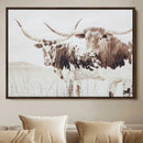 Longhorn Cow Decor Wall Art Canvas Print – Framed Rustic by MyGreatCanvas | Canvas Wall Art Prints | Photo Prints & Wall Decor