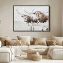 Longhorn Wall Art Canvas Print – Framed Western Cow Canvas by MyGreatCanvas | Canvas Wall Art Prints | Photo Prints & Wall Decor