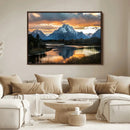Mountain Sunset Wall Art Canvas Print – Framed Alpine by MyGreatCanvas | Canvas Wall Art Prints | Photo Prints & Wall Decor