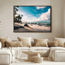 Tropical Beach Wall Art Canvas Print – Framed Ocean Waves by MyGreatCanvas | Canvas Wall Art Prints | Photo Prints & Wall Decor