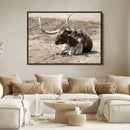 Texas Longhorn Wall Art Canvas Print – Framed Country Art by MyGreatCanvas | Canvas Wall Art Prints | Photo Prints & Wall Decor