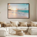 Beach Sunset Wall Art Canvas Print, Framed Ocean Waves Art by MyGreatCanvas | Canvas Wall Art Prints | Photo Prints & Wall Decor