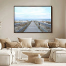 Beach Boardwalk Wall Art Canvas Print – Framed Coastal by MyGreatCanvas | Canvas Wall Art Prints | Photo Prints & Wall Decor