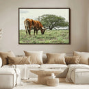 Texas Longhorn Wall Art Canvas Print – Framed Rustic Ranch by MyGreatCanvas | Canvas Wall Art Prints | Photo Prints & Wall Decor