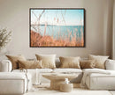 Coastal Grass Landscape Wall Art Canvas Print – Golden