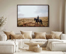 Cowboy Wall Art Canvas Print – Framed Western Rustic Ranch