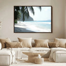 Tropical Beach Wall Art Canvas Print – Framed Serene Ocean by MyGreatCanvas | Canvas Wall Art Prints | Photo Prints & Wall Decor