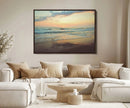 Sunset Seascape Wall Art Canvas Print – Framed Pastel Ocean