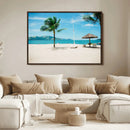 Tropical Beach Wall Art Canvas Print – Framed Palm Tree by MyGreatCanvas | Canvas Wall Art Prints | Photo Prints & Wall Decor