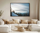 Snowy Mountain Wall Art Canvas Print – Frosty Peaks Alpine