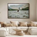 Wild Bison Wall Art Canvas Print, Majestic Mountain Pines by MyGreatCanvas | Canvas Wall Art Prints | Photo Prints & Wall Decor