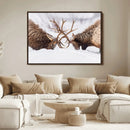 Dramatic Elk Antler Battle Wall Art Canvas Print – elk by MyGreatCanvas | Canvas Wall Art Prints | Photo Prints & Wall Decor