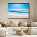 Wall Art Canvas Print Shiny Blue Sea and Beach by MyGreatCanvas | Canvas Wall Art Prints | Photo Prints & Wall Decor
