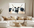Texas Longhorn Wall Art Canvas Print – Majestic Horned Bull