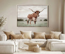 Texas Longhorn Wall Art Canvas Print – Framed Spotted Cattle by MyGreatCanvas | Canvas Wall Art Prints | Photo Prints & Wall Decor