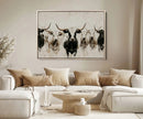Longhorn Cattle Wall Art Canvas Print – Framed Bison Herd by MyGreatCanvas | Canvas Wall Art Prints | Photo Prints & Wall Decor